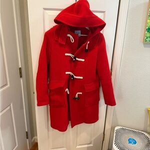 Red Women’s Hooded Duffle Coat